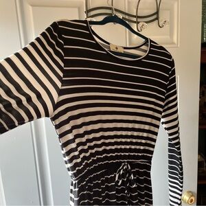 Maxi long sleeve striped dress